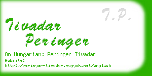 tivadar peringer business card